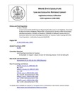 Legislative History: An Act to Amend the BETR Program Regarding Reimbursement and Eligibility (HP184)(LD 262) by Maine State Legislature (119th: 1998-2000)