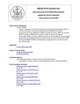 Legislative History:  Resolve, Creating the Commission to Study Economic Development Opportunities for Lewiston and Auburn (HP395)(LD 526)