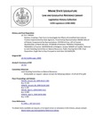 Legislative History:  Resolve, Creating a Task Force to Investigate the Effects of Unratified International Treaties Implemented by State Agencies (HP505)(LD 712)