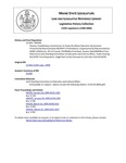 Legislative History:  Resolve, Establishing a Commission to Study the Maine Education Assessment (HP596)(LD 836)