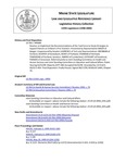 Legislative History:  Resolve, to Implement the Recommendations of the Task Force to Study Strategies to Support Parents as Children's First Teachers (HP689)(LD 956)