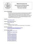 Legislative History:  An Act to Restore Municipal Revenue Sharing (HP701)(LD 968)