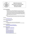 Legislative History:  An Act to Provide for the 1999 and 2000 Allocations of the State Ceiling on Private Activity Bonds (SP417)(LD 1206)