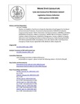 Legislative History:  Resolve, to Establish a Task Force to Study the Operation of and Support for the Board of Environmental Protection (HP899)(LD 1256)