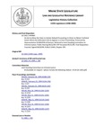 Legislative History:  An Act to Allow the State to Initiate Default Proceedings in Order to Obtain Forfeited Assets When the Defendant Fails to Appear in a Court Proceeding (HP964)(LD 1362)