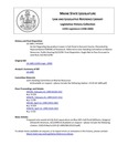 Legislative History:  An Act Regarding Aquaculture Leases in Salt Pond in Hancock County (HP1054)(LD 1485)