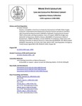 Legislative History:  Resolve, to Establish a Task Force to Study the Improvement of Public Water Supply Protection (HP1103)(LD 1550)