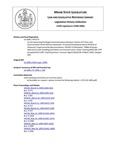 Legislative History:  An Act Governing Privileged Communications between Victims of Crimes and Governmental Victim Witness Advocates (HP1174)(LD 1685)