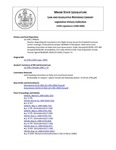 Legislative History:  Resolve, Regarding the Conveyance of a Right-of-way Across the Elizabeth Levinson Center in Bangor (SP620)(LD 1785)