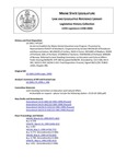 Legislative History:  An Act to Establish the Maine Dental Education Loan Program (HP1367)(LD 1965)