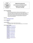 Legislative History:  An Act to Provide Increased Access to Dental Care in Maine (HP1467)(LD 2099)