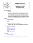 Legislative History:  An Act to Implement the Recommendations of the Target Industries Committee to Promote Research and Development Activities in Maine (HP1485)(LD 2125)