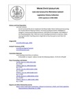 Legislative History:  An Act to Amend the Act to Implement the Maine Indian Claims Settlement Concerning the Houlton Band of Maliseet Indians (HP1525)(LD 2178)