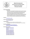 Legislative History:  An Act to Reestablish the Maine Meat Inspection Act (SP780)(LD 2190)