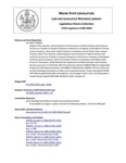 Legislative History:  Resolve, Authorizing the Commissioner of Administrative and Financial Services to Transfer or Acquire Property or Interests in Property at the Maine Criminal Justice Academy, Oak Grove Coburn School in Vassalboro and at Other State-owned Property (SP890)(LD 2309)