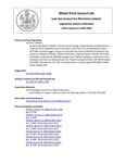 Legislative History:  An Act to Rid Maine's Waters of Ocean Vessel Sewage (SP924)(LD 2375)