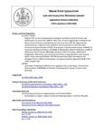 Legislative History:  An Act to Appropriate Funding for the Maine School of Science and Mathematics for Fiscal Year 2000-01 (HP1687)(LD 2393)