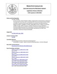 Legislative History:  An Act to Create a Patent Program in Maine (HP1690)(LD 2396)