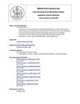 Legislative History:  An Act to Correct Inconsistencies of the Taxable Wage Amount in the Unemployment Compensation Law (HP1713)(LD 2419)