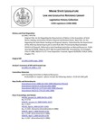 Legislative History:  An Act Regarding the Requirement of Notice in the Acquisition of Solid Waste Hauling, Incineration Residue Disposal and Related Assets (HP1736)(LD 2442)