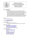 Legislative History:  An Act to Clarify the Authority of State Environmental and Public Health Officials to Monitor and Regulate Nuclear Power Plant Decommissioning, Site Cleanup and Restoration Activities (SP955)(LD 2496)