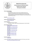 Legislative History:  An Act to Establish the Maine Coordinate System of 2000 (SP965)(LD 2514)