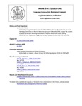 Legislative History:  An Act Regarding Limited Entry Into the Maine Shrimp Fishery (HP1811)(LD 2543)