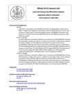 Legislative History:  Joint Order, Directing the Joint Standing Committee on Appropriations and Financial Affairs to Report Out Legislation Authorizing a General Fund Bond Issue to Finance the Purchase of Public Lands (HP1540)