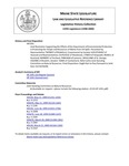 Legislative History:  Joint Resolution Supporting the Efforts of the Department of Environmental Protection in Protecting the People and Resources of Maine from Oil Spills (HP1591)