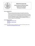 Legislative History: Joint Resolution Memorializing the Congress of the United States to Direct the Department of Housing and Urban Development to Release an Amount of Funds Commensurate with the Extent of the Devastation Incurred by Maine's Electric Utilities and Their Customers from the Funds Appropriated by Public Law 105-174 (SP531) by Maine State Legislature (119th: 1998-2000)