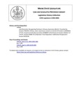 Legislative History: Joint Resolution Recognizing Parkinson's Disease Awareness Month (SP685) by Maine State Legislature (119th: 1998-2000)