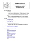 Legislative History: Joint Order, Recalling L.D. 580 from the Legislative Files to the Senate (SP766) by Maine State Legislature (119th: 1998-2000)