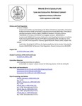 Legislative History: Joint Order, Recalling L.D. 1129 from the Engrossing Division to the Senate (SP828) by Maine State Legislature (119th: 1998-2000)