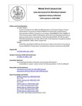 Legislative History: Joint Order, Recalling L.D. 1206 from the Governor's Desk to the Senate (SP850) by Maine State Legislature (119th: 1998-2000)