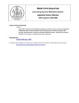 Legislative History: Joint Order, That the Joint Standing Committee on Criminal Justice report out legislation implementing the recommendations of the study group to review procedures and consider improvements in juvenile and adult probation services (SP958) by Maine State Legislature (119th: 1998-2000)