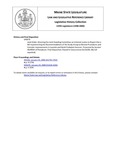 Legislative History: Joint Order, Directing the Joint Standing Committee on Criminal Justice to Report Out a Bill Implementing the Recommendations of the Study Group to Review Procedures and Consider Improvements in Juvenile and Adult Probation Services (SP979) by Maine State Legislature (119th: 1998-2000)