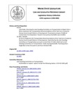 Legislative History: Joint Order, Directing the Joint Standing Committee on Transportation to Report Out a Bill to Implement the Transportation Recommendations of the Task Force Created to Review Smart Growth Patterns of Development (SP1021) by Maine State Legislature (119th: 1998-2000)