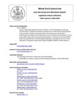 Legislative History: Resolve, Regarding Legislative Review of Chapter 125.17D: Regulations Governing Timeout Rooms, Therapeutic Restraints and Aversives in Public Schools and Approved Private Schools, a Major Substantive Rule of the Department of Education (HP22)(LD 22) by Maine State Legislature (120th: 2000-2002)