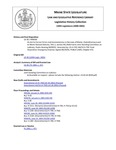 Legislative History: An Act to Correct Errors and Inconsistencies in the Laws of Maine (HP30)(LD 30) by Maine State Legislature (120th: 2000-2002)