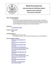 Legislative History: An Act to Ban Permanent Replacement Workers in a Labor Dispute (HP74)(LD 83) by Maine State Legislature (120th: 2000-2002)