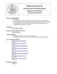 Legislative History: An Act to Establish Maine Lighthouse Week (HP102)(LD 106) by Maine State Legislature (120th: 2000-2002)