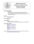 Legislative History: Resolve, Requiring that the Waldo-Hancock Bridge be Replaced (HP110)(LD 114) by Maine State Legislature (120th: 2000-2002)
