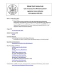 Legislative History: An Act to Clarify Certain Provisions of the Laws Governing Health Maintenance Organizations and Health Plans (SP26)(LD 126) by Maine State Legislature (120th: 2000-2002)