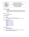 Legislative History: An Act to Establish a Child Ombudsman Office (HP148)(LD 159) by Maine State Legislature (120th: 2000-2002)