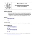 Legislative History: An Act to Allow Families of Deceased Veterans to Maintain Cemetery Plots within the Maine Veterans' Memorial Cemetery System (HP170)(LD 181) by Maine State Legislature (120th: 2000-2002)