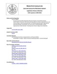Legislative History:  An Act to Fund the Maine Biomedical Research Program (SP42)(LD 210)
