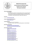 Legislative History: An Act to Establish a Light Trailer Transporter Plate and License (SP56)(LD 220) by Maine State Legislature (120th: 2000-2002)