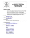 Legislative History: Resolve, Authorizing the Department of Marine Resources to Convey by Transfer and Easement to the Boothbay Harbor Sewer District the State's Interest in Certain Property on McKown Point in West Boothbay Harbor (HP265)(LD 343) by Maine State Legislature (120th: 2000-2002)