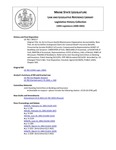 Legislative History: An Act to Ensure Health Maintenance Organization Accountability (SP217)(LD 782) by Maine State Legislature (120th: 2000-2002)
