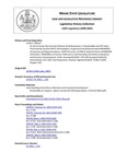 Legislative History: An Act to Foster the Survival of Maine Small Businesses in Snowmobile and ATV Sales (SP247)(LD 815) by Maine State Legislature (120th: 2000-2002)